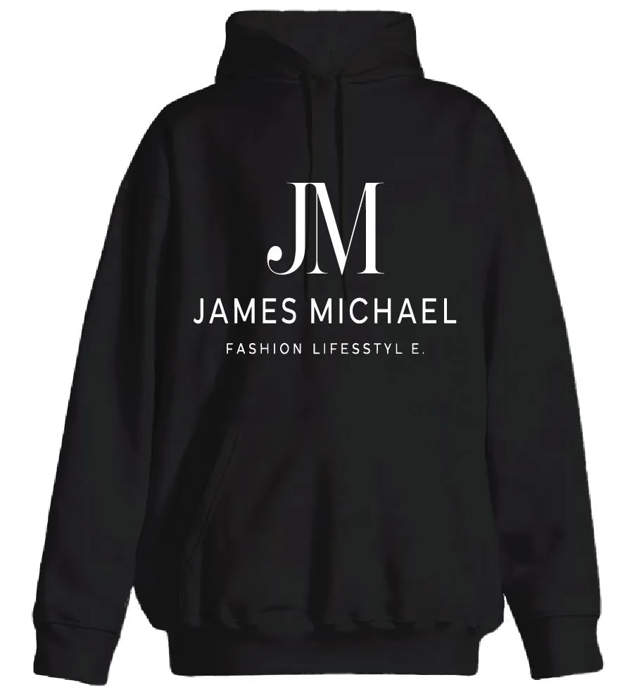Signature Hoodie — Heavyweight fleece, JM monogram front print. (placeholder photography)